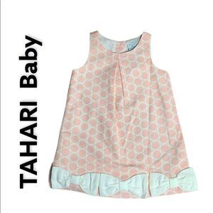 TAHARI Girls Pink/ White Easter Dress | 24M